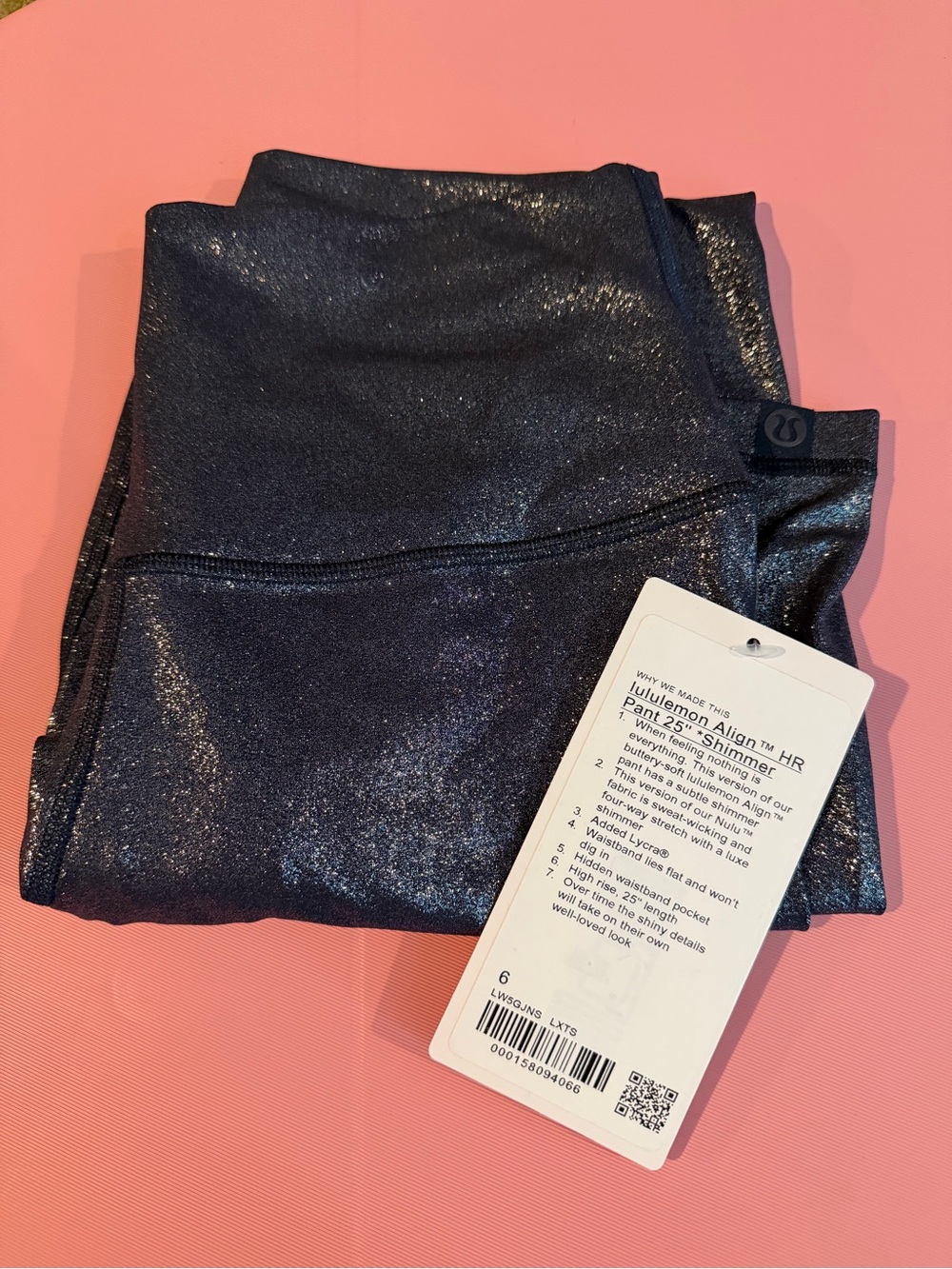 Lululemon Align High Rise Pant 25” Shimmer navy blue - Size 6